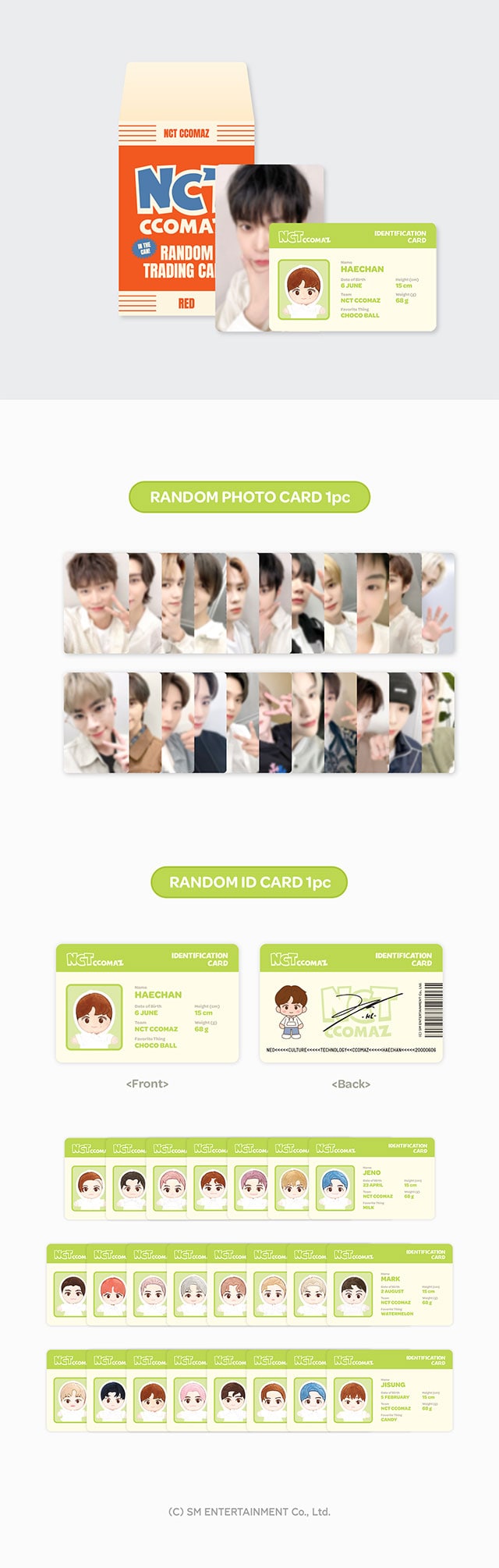 [NCT CCOMAZ GROCERY STORE] RANDOM TRADING CARD SET_RED Ver.